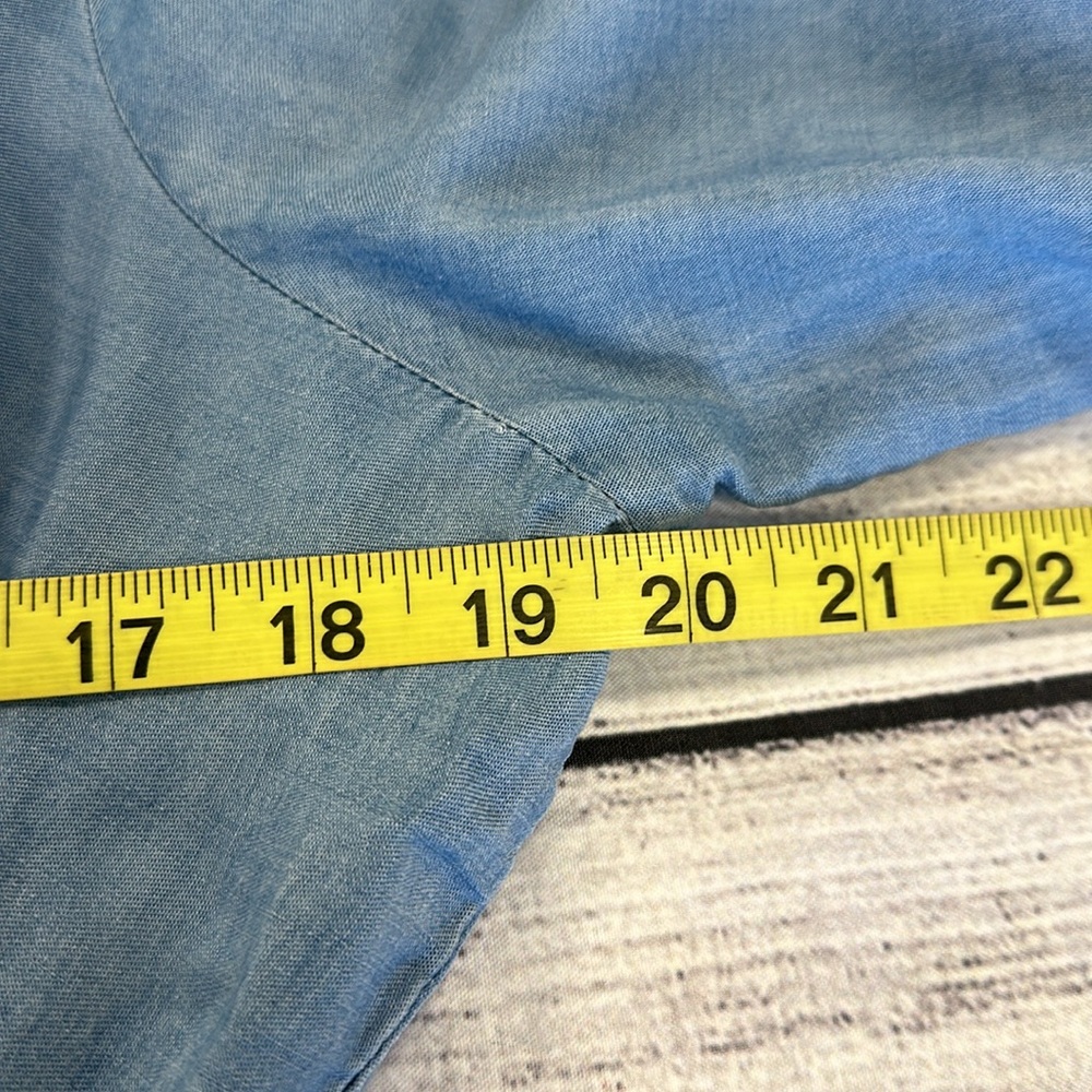 torrid Light Blue V-Neck Drawstring Shirt Dress - Picture 8 of 12
